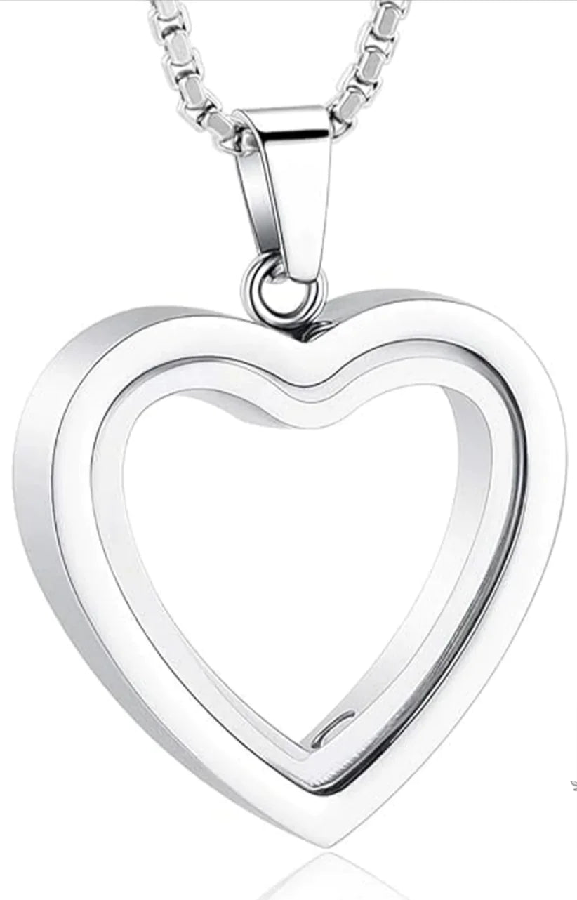 Heartfelt Remembrance: Stainless Steel Heart-Shaped Cremation Pendant - TrendoraX