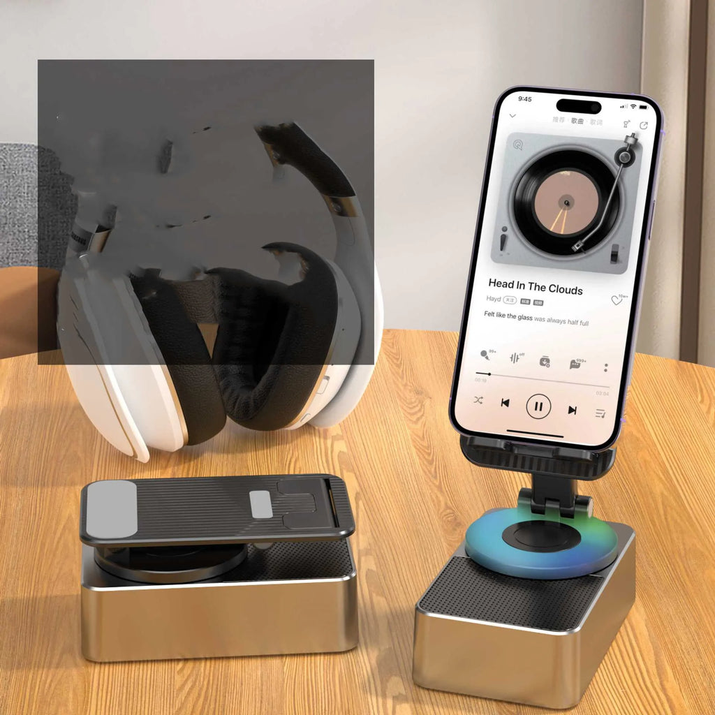 Mobile Phone Bracket Audio Two-in-one Rotating Foldable - TrendoraX