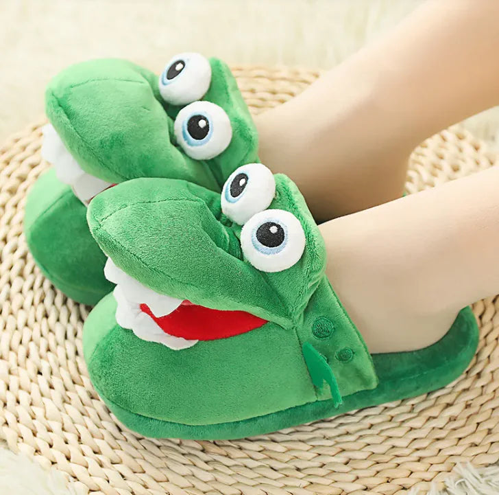 Snuggle Mouth Plush Slippers - TrendoraX