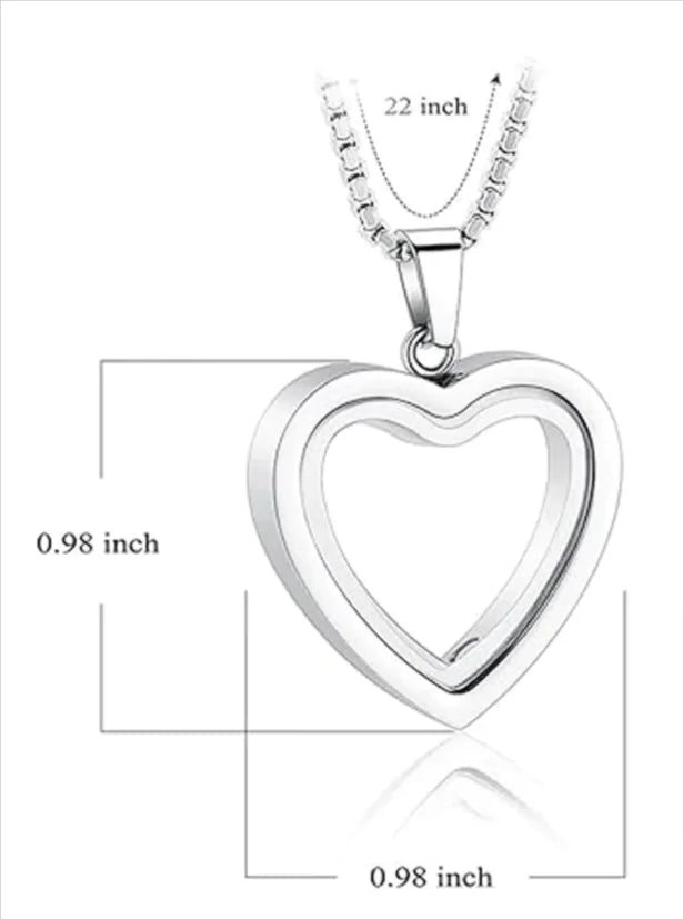 Heartfelt Remembrance: Stainless Steel Heart-Shaped Cremation Pendant - TrendoraX