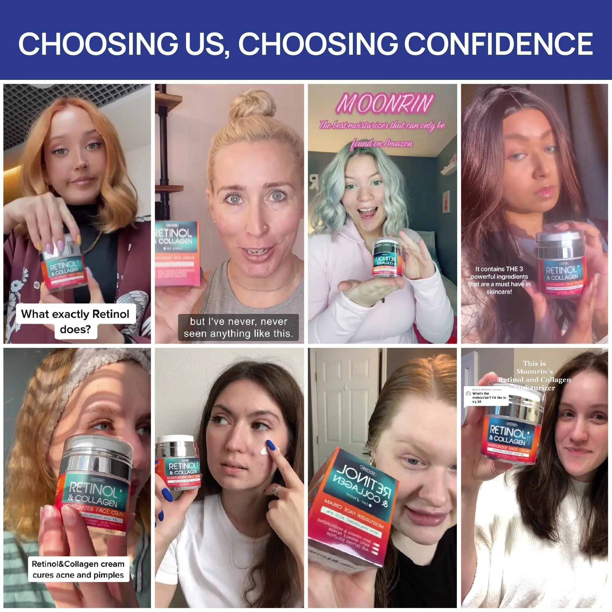 Retinol Cream for Face   Collagen and Retinol Moisturizer with Hyaluronic Acid - TrendoraX