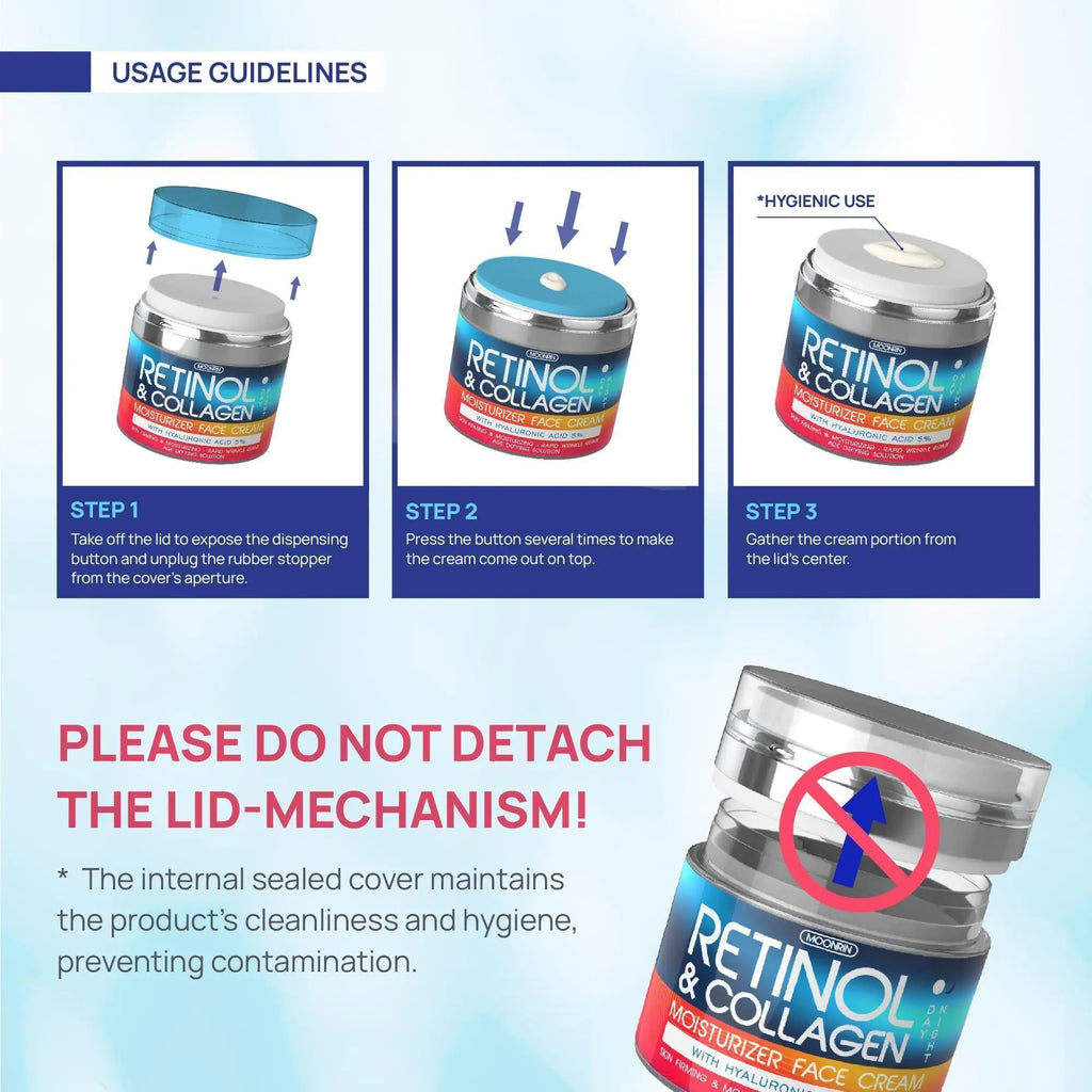 Retinol Cream for Face   Collagen and Retinol Moisturizer with Hyaluronic Acid - TrendoraX