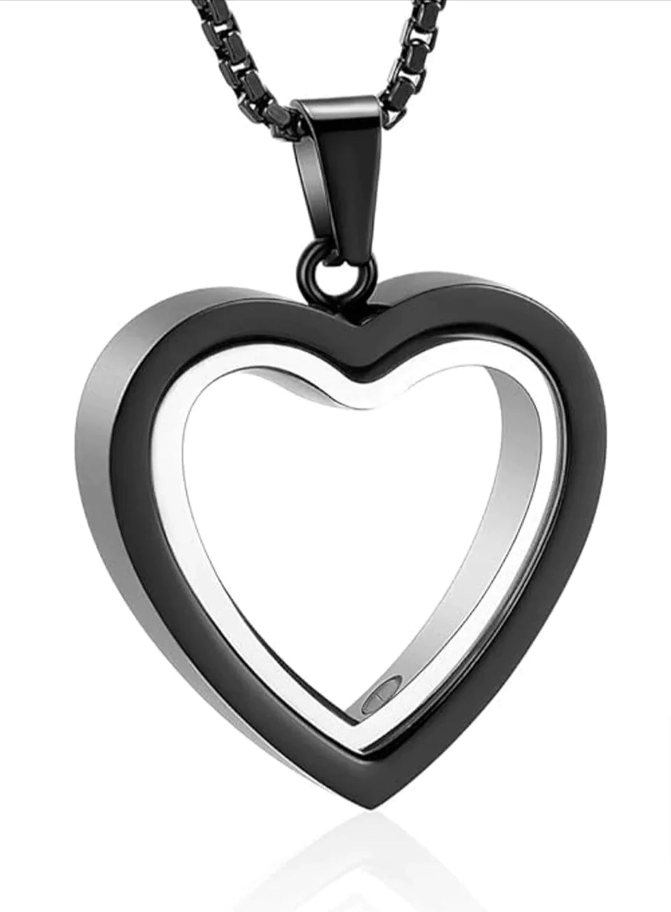 Heartfelt Remembrance: Stainless Steel Heart-Shaped Cremation Pendant - TrendoraX