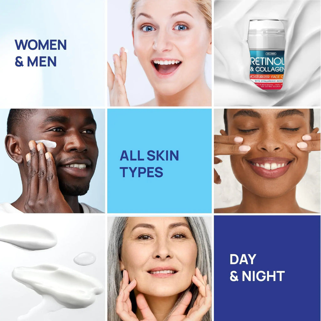 Retinol Cream for Face   Collagen and Retinol Moisturizer with Hyaluronic Acid - TrendoraX