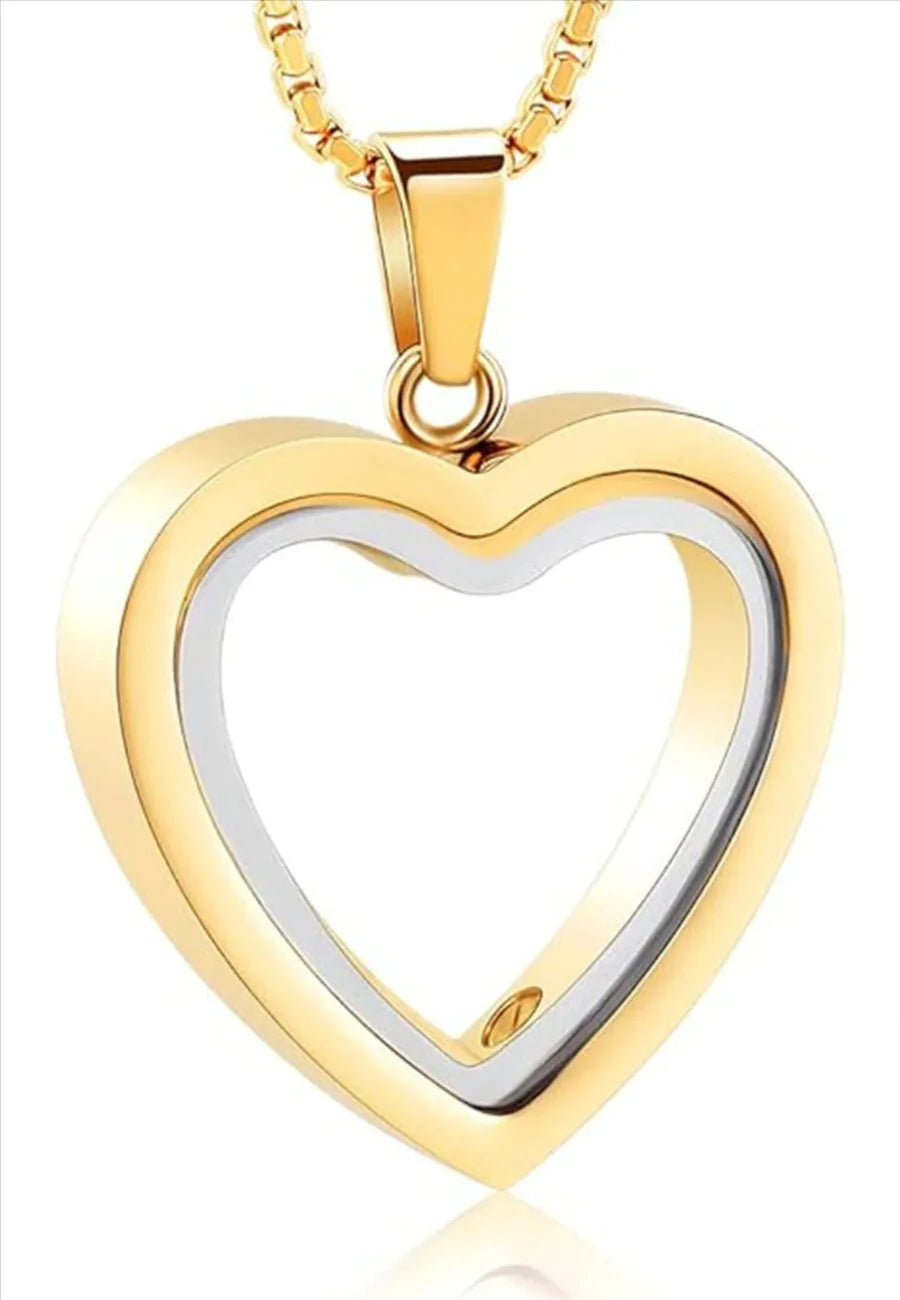Heartfelt Remembrance: Stainless Steel Heart-Shaped Cremation Pendant - TrendoraX