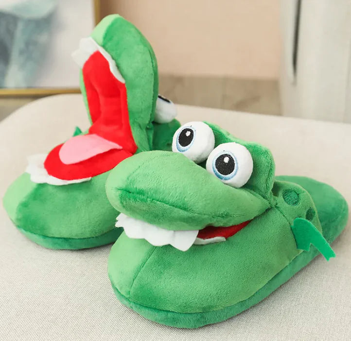 Snuggle Mouth Plush Slippers - TrendoraX