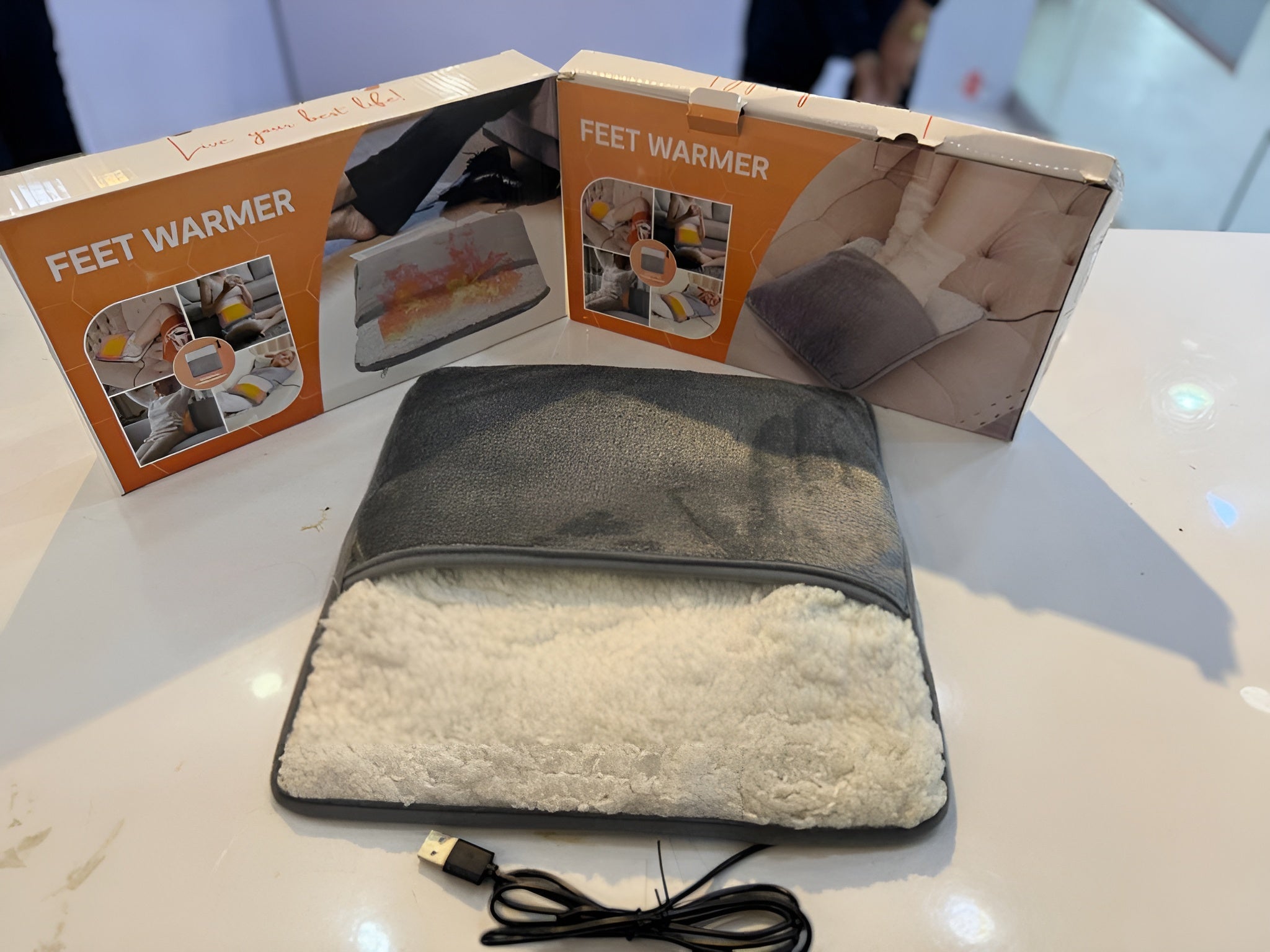 USB Electric Foot Warmer – Warm Feet in Minutes | Soft Heated Pad for Winter