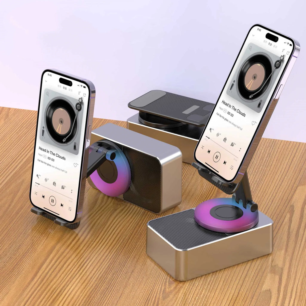 Mobile Phone Bracket Audio Two-in-one Rotating Foldable - TrendoraX