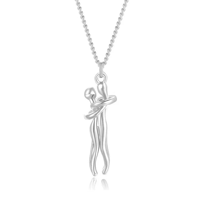 Couple Hugging Pendant Necklace - TrendoraX