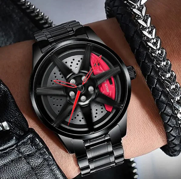 Car Wheel Hub Rim Watch - TrendoraX